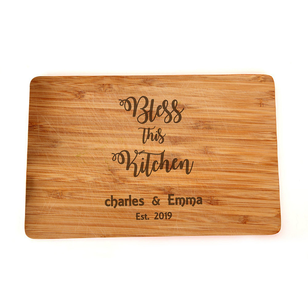 Wedding Anniversary Wood Bread Cutting Board, Bridal Shower Housewarming Gift - BOSTON CREATIVE COMPANY