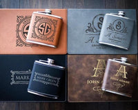 Leather Hip Flask - Boston Creative Company