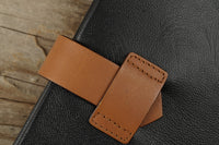 Leather Notebook Cover Refillable Black