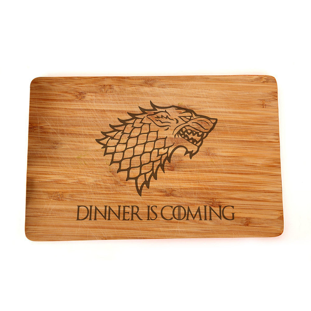 Game of Thrones Christmas Gift, Cutting Board, Dinner is Coming, GOT Merchandise, birthday gift for him, gag gift - BOSTON CREATIVE COMPANY
