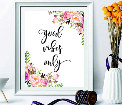 Good Vibes Wall Art for Office - BOSTON CREATIVE COMPANY