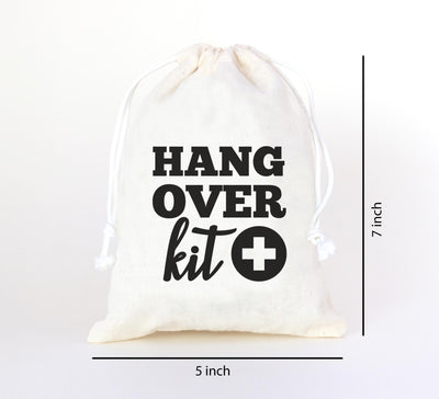 Gift for Wedding Party Supplies | Amenity Bags | Bachelorette Party Hangover Kit Bags - Set of 10 Bags