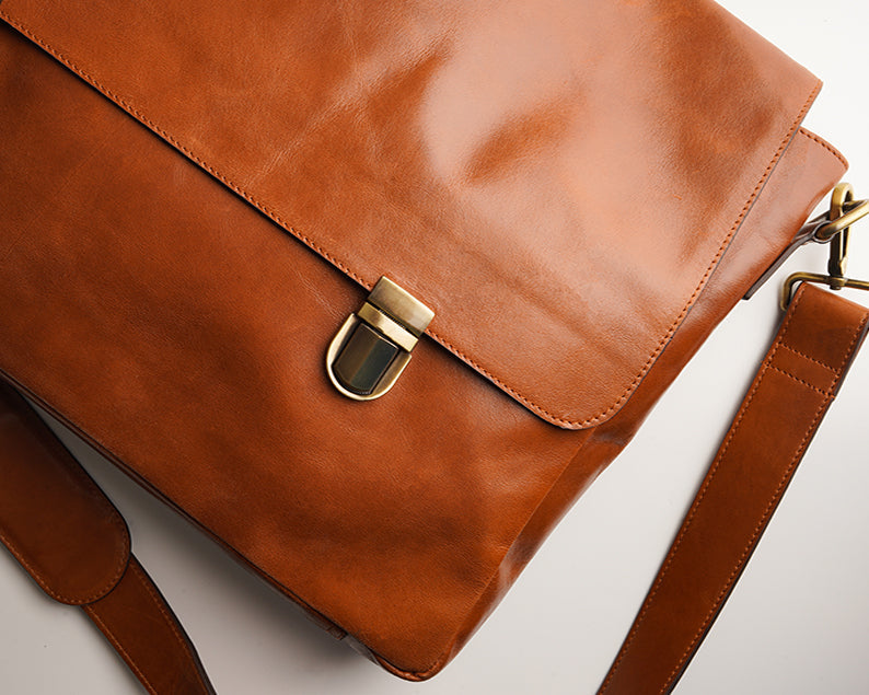  Leather Messenger Bag - Boston Creative Company