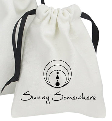 Etsy Order-Custom Logo bags with Black drawstrings -Qty-100-Size-3x5 - BOSTON CREATIVE COMPANY