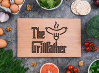 engraved wooden cutting board for father 