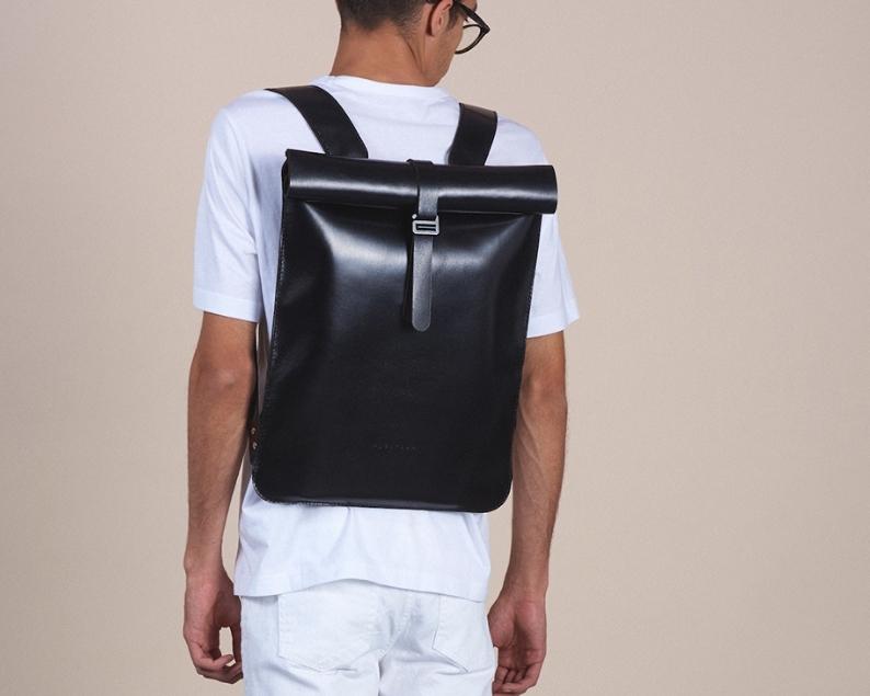 Leather Rolltop Backpack - Boston Creative Company