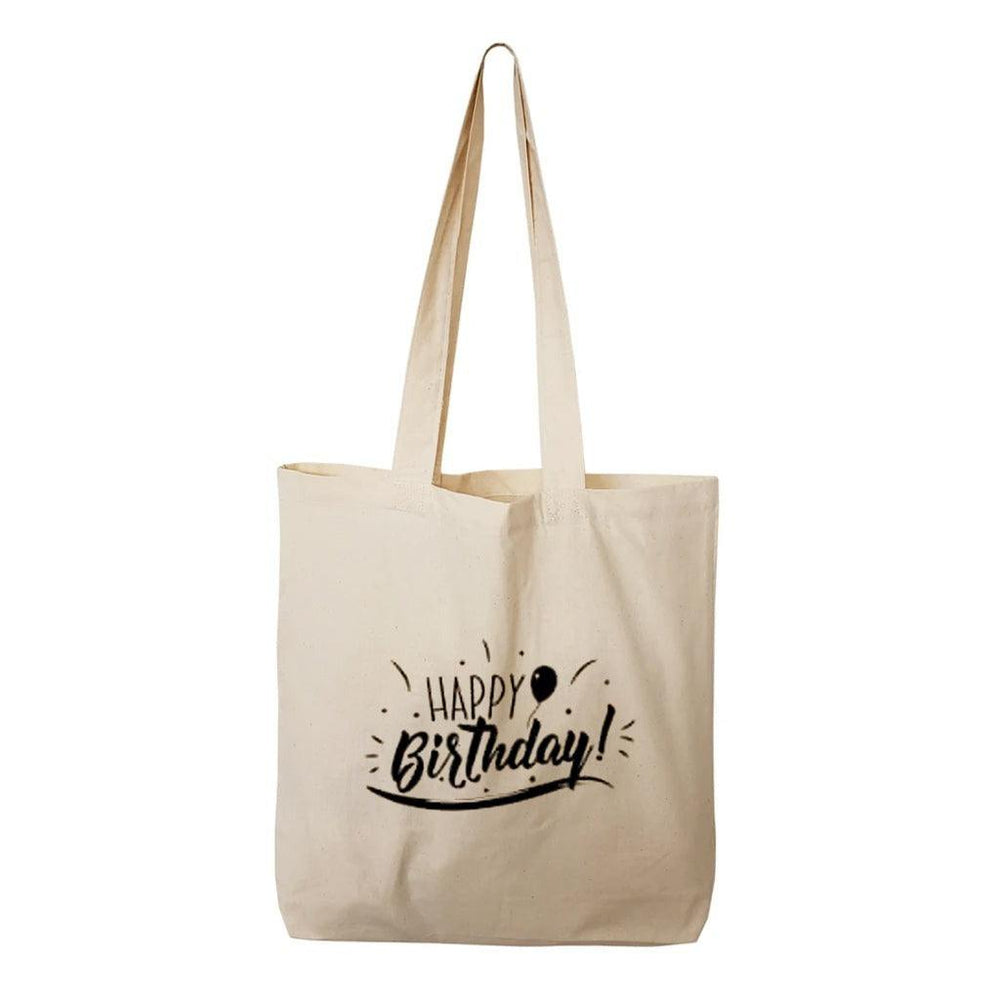 Happy Birthday Tote Shopping Bags - Qty - 1500 - Affordable Cotton Fabric Bags - BOSTON CREATIVE COMPANY