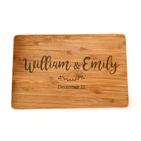 Wedding Anniversary Wood Bread Cutting Board, Bridal Shower Housewarming Gift - BOSTON CREATIVE COMPANY