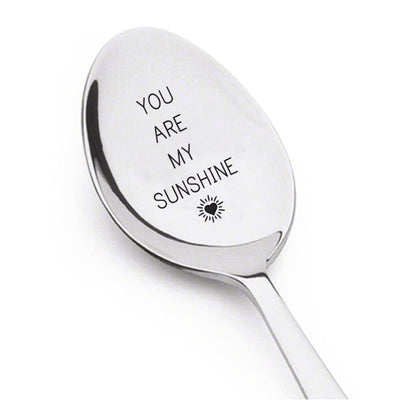 Engraved Coffee or Tea Spoon - You Are My Sunshine Gift for Her from Him - Lovers Gift - Anniversary and Special Birthday Gift Ideas - Gifts for Women - BOSTON CREATIVE COMPANY
