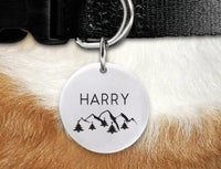 Christmas Dog Collar Gifts | Personalized Dog Name Hiking Adventure Tag for Collar - BOSTON CREATIVE COMPANY