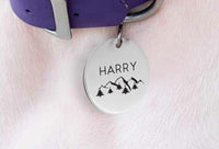 Christmas Dog Collar Gifts | Personalized Dog Name Hiking Adventure Tag for Collar - BOSTON CREATIVE COMPANY