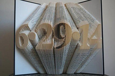 Folded Book Art Paper Anniversary Gift for Him or Her - BOSTON CREATIVE COMPANY