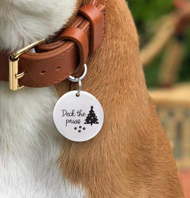 Christmas Dog Collar Gifts | Personalized With Dog Quotes Pet Tags for Collar - BOSTON CREATIVE COMPANY