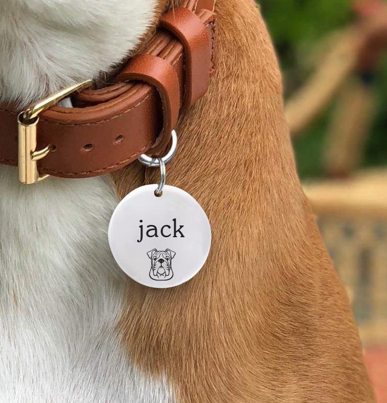 Personalized Dog Name Tag for Collar | Christmas Gift for Pet Lovers - BOSTON CREATIVE COMPANY