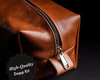 Leather Dopp Kit - toiletry Kit - Boston Creative Company