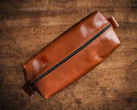 Leather Dopp Kit - toiletry Kit - Boston Creative Company