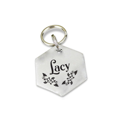 Botanical Garden Christmas Dog Collar Gifts | Hexagon Dog Pet ID Collar Tag - BOSTON CREATIVE COMPANY