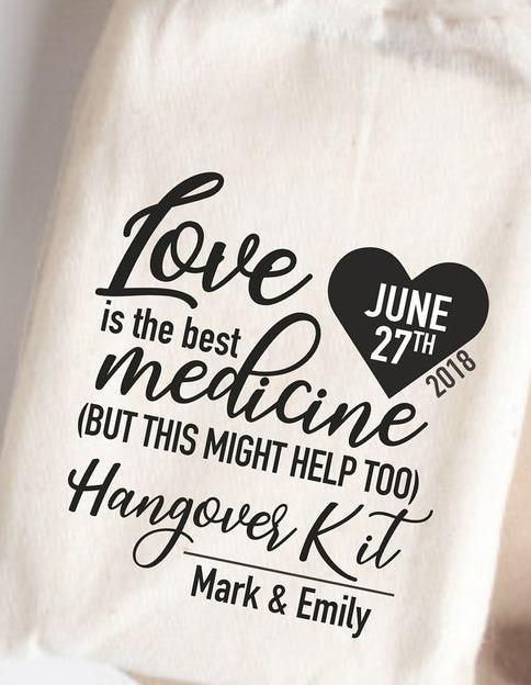 Etsy Order-Love is the Best Medicine Hangover Bags Cotton-Qty-200-Size-5x7 - BOSTON CREATIVE COMPANY