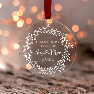 Our First Christmas Together Christmas Ornaments Couple Christmas Gift - BOSTON CREATIVE COMPANY