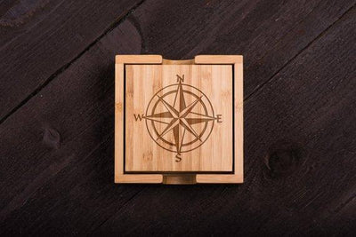 nautical style Wooden Coasters set of 6 - BOSTON CREATIVE COMPANY