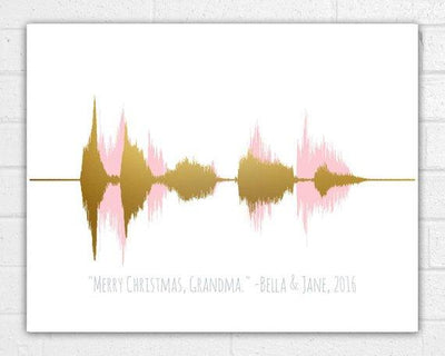 Sound Wave Art Print Voice Wave Choose Your Colors - BOSTON CREATIVE COMPANY