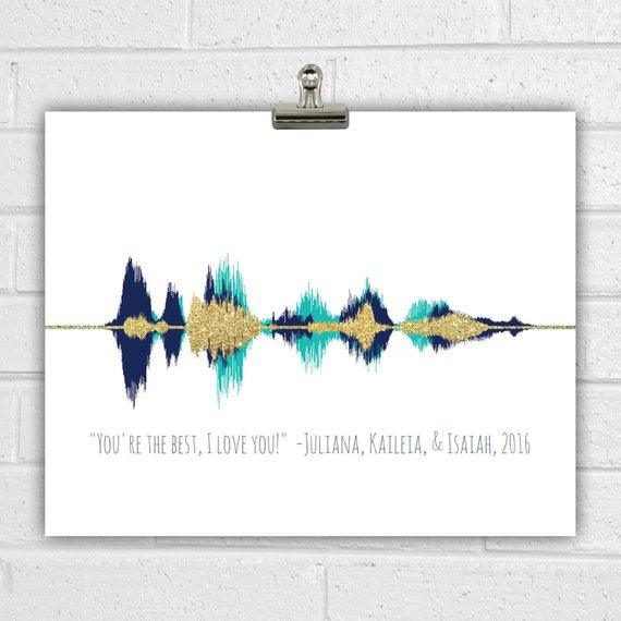 Voice Wave Custom Sound Wave Art Print Choose Your Colors - BOSTON CREATIVE COMPANY