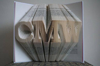 Folded Book Art - Paper Art - Paper Anniversary Gift for Him or Her - Date - Unique Birthday Gift - BOSTON CREATIVE COMPANY