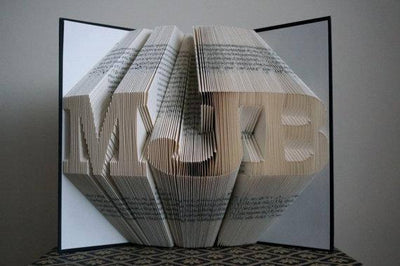 Folded Book Art - Paper Art - Paper Anniversary Gift for Him or Her - Date - Unique Birthday Gift - BOSTON CREATIVE COMPANY
