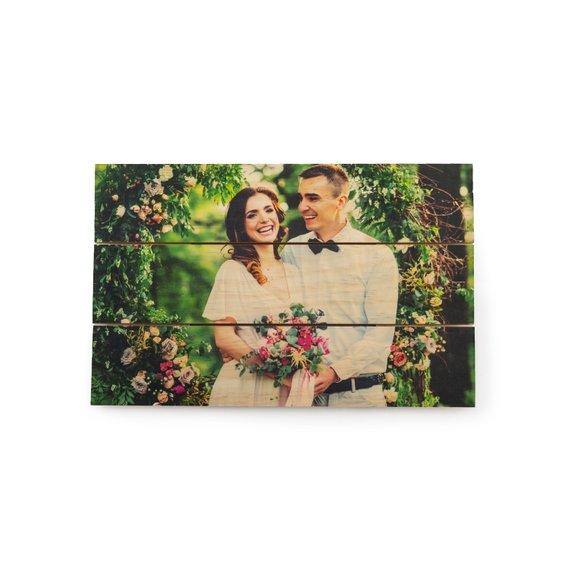 5th Anniversary Gift Wedding Picture on Wood - BOSTON CREATIVE COMPANY