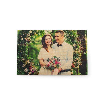 5th Anniversary Gift Wedding Picture on Wood - BOSTON CREATIVE COMPANY