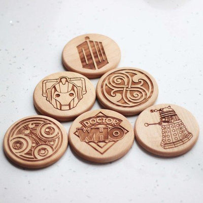 Doctor Who coasters Personalized coaster - set of 6 - BOSTON CREATIVE COMPANY