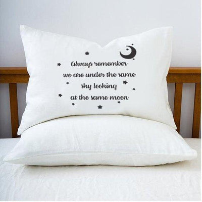 Long Distance Relationship We are under same sky looking at same moon Pillow cover - BOSTON CREATIVE COMPANY
