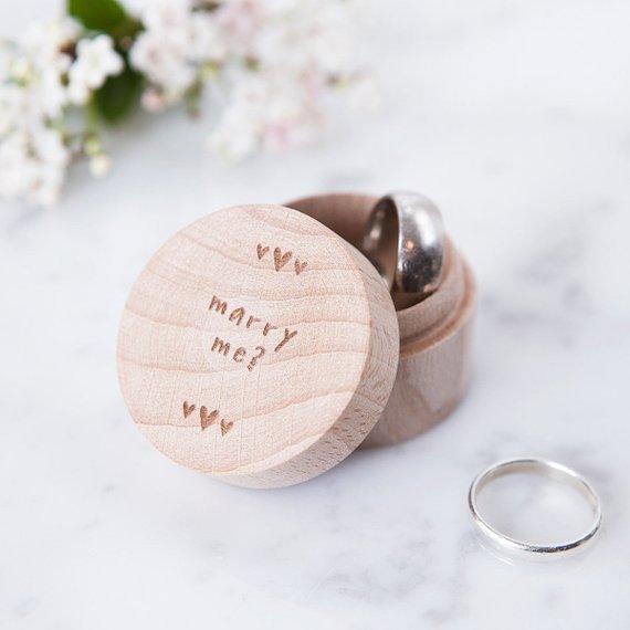 Personalized Proposal Engagement Ring Box Will You Marry Me - BOSTON CREATIVE COMPANY