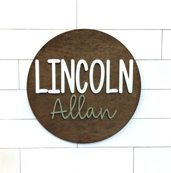 Wood  Name Sign Nursery Decor Wooden Letters - BOSTON CREATIVE COMPANY