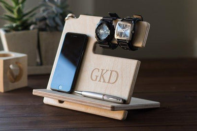 Docking Station Nightstand Valet Wooden Phone Stand - BOSTON CREATIVE COMPANY