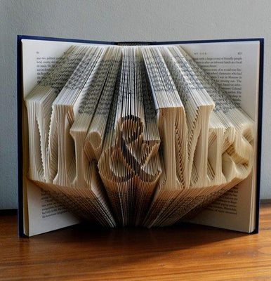 Mr & Mrs Folded Book Art - BOSTON CREATIVE COMPANY