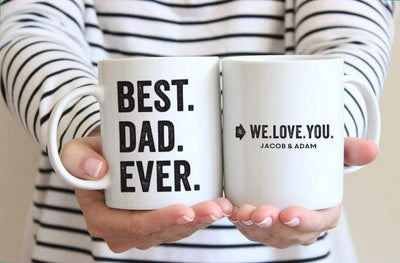 Best Dad Ever Mug Gift for Dad Personalized Dad Mug Fathers Day Gift Father Mug Dad Gift for Dad Coffee Mug, Father's Day - BOSTON CREATIVE COMPANY