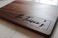 Personalized Cutting Board, Custom Cutting Board, Personalized Wedding Gift, Engraved Board, Housewarming Gift, Anniversary Gift, Engagement - BOSTON CREATIVE COMPANY