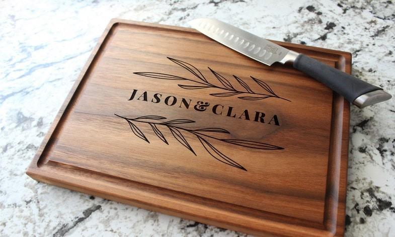 5th Anniversary Gift PERSONALIZED Wood Wooden 5 Year Gift Her Him Couple  Husband