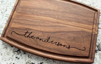 Personalized Engraved Cutting Board for Housewarming or Wedding Gift - BOSTON CREATIVE COMPANY