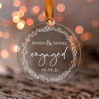 engaged christmas ornament gifts 