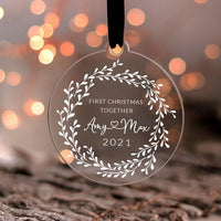 Our First Christmas Together Christmas Ornaments Couple Christmas Gift - BOSTON CREATIVE COMPANY