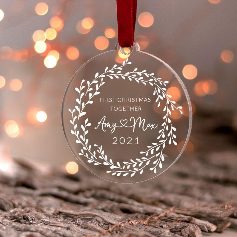 Our First Christmas Together Christmas Ornaments Couple Christmas Gift - BOSTON CREATIVE COMPANY