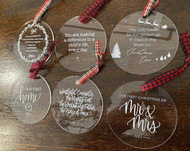 Custom Acrylic Christmas Ornament- Christmas Gift For Friends & Family - BOSTON CREATIVE COMPANY