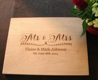 Mr and Mrs Gift | Wedding Cutting Board Gift - BOSTON CREATIVE COMPANY