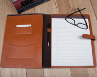 Leather Padfolio - Business Resume Folder - Boston Creative Company